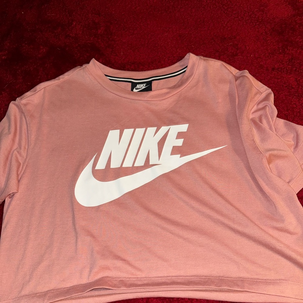 Nike Blush Pink Top with White Logo